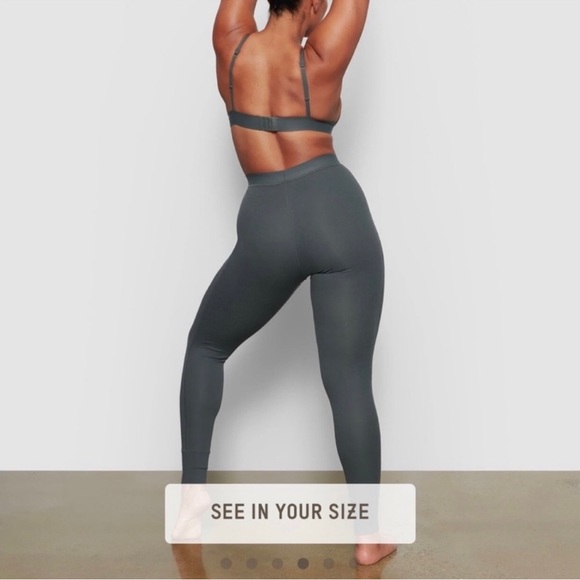 Skims Deep Sea Cotton Rib Set -Legging / Tank - Picture 10 of 12